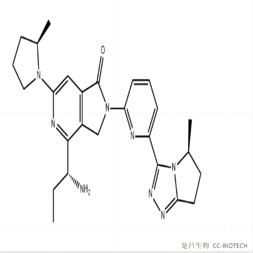 1H-Pyrrolo[3,4-c]pyridin-1-one, 4-[(1R)-1-aminopropyl]-2-[6-[(5S)-6,7-dihydro-5-methyl-5H-pyrrolo[2,1-c]-1,2,4-triazol-3-yl]-2-pyridinyl]-2,3-dihydro-6-[(2R)-2-methyl-1-pyrrolidinyl]-